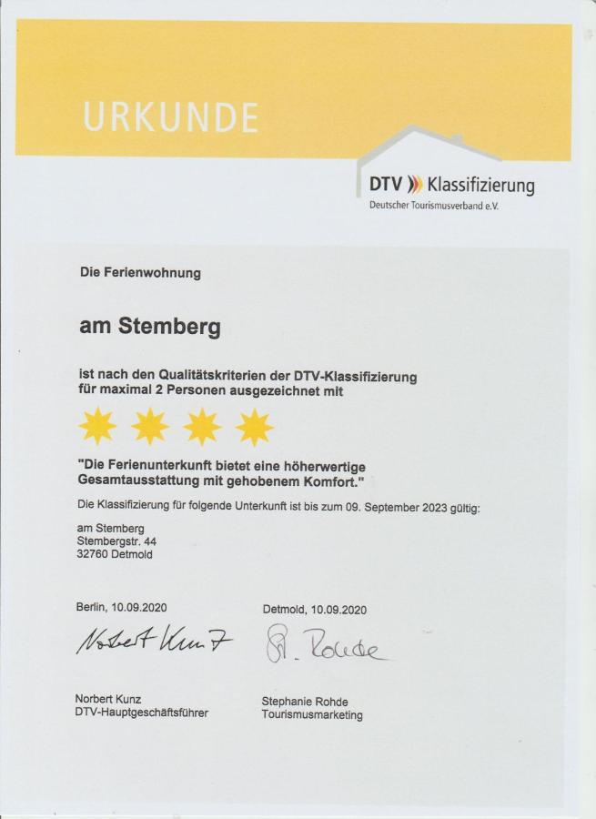 Ferienwohnung Am Stemberg Detmold Esterno foto